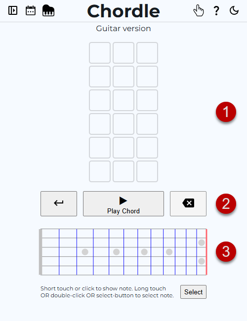 Image of Chordle screen