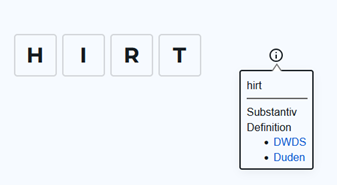 Infosymbol mit Popup-Fenster