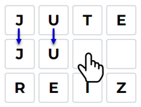 Darstellung des Sprungs zu einer Position